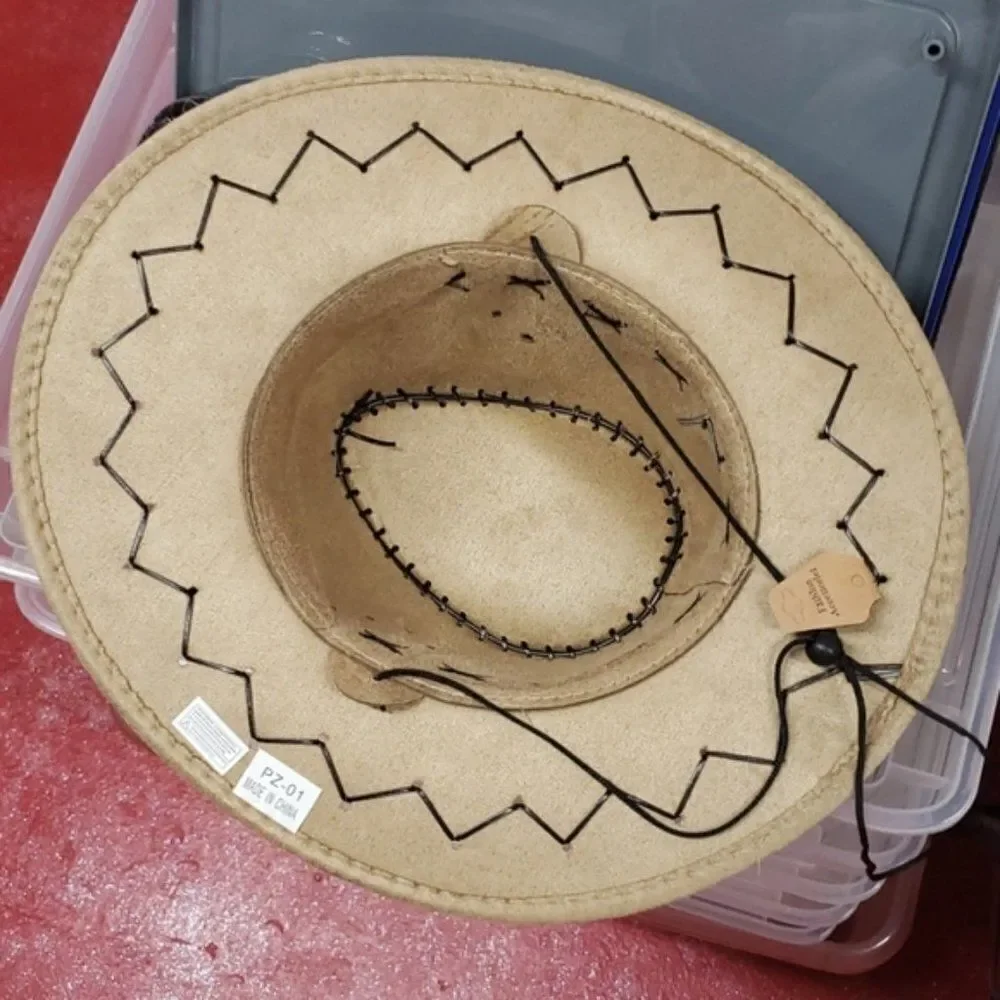 NWT Stitched Wide Brim Cowboy Hat